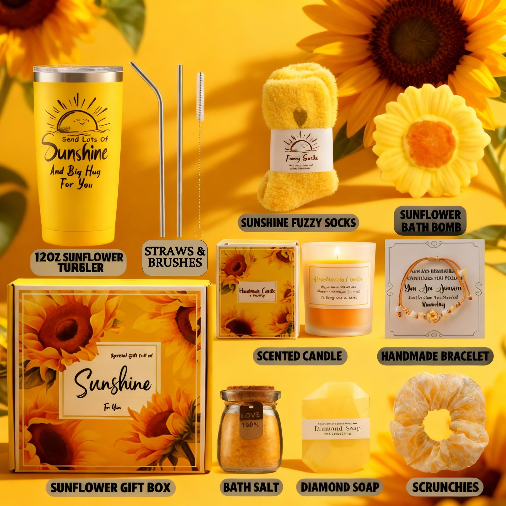 WILZEIMY Sunshine Gift Basket – 10-Piece Spa Gift Set for Women