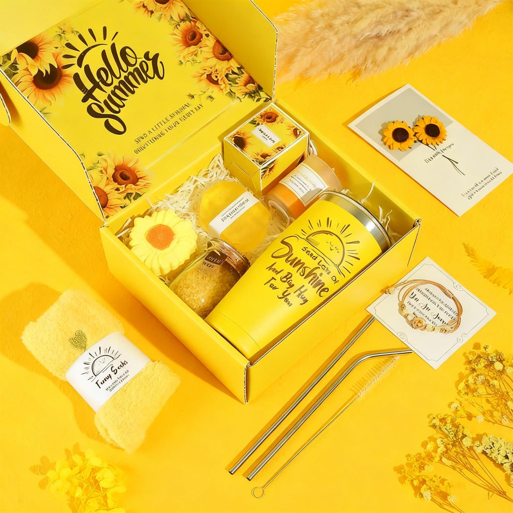 WILZEIMY Sunshine Gift Basket – 10-Piece Spa Gift Set for Women