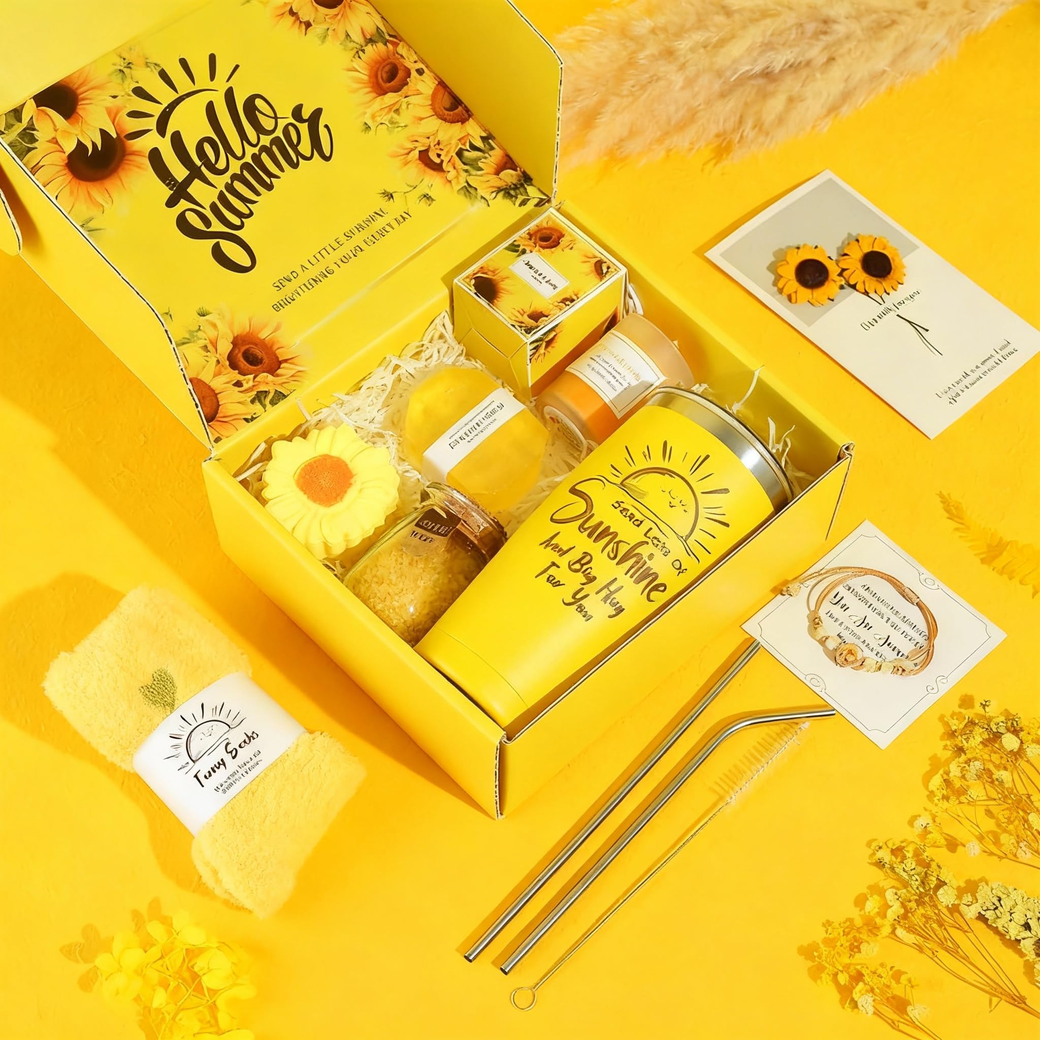 WILZEIMY Sunshine Gift Basket – 10-Piece Spa Gift Set for Women