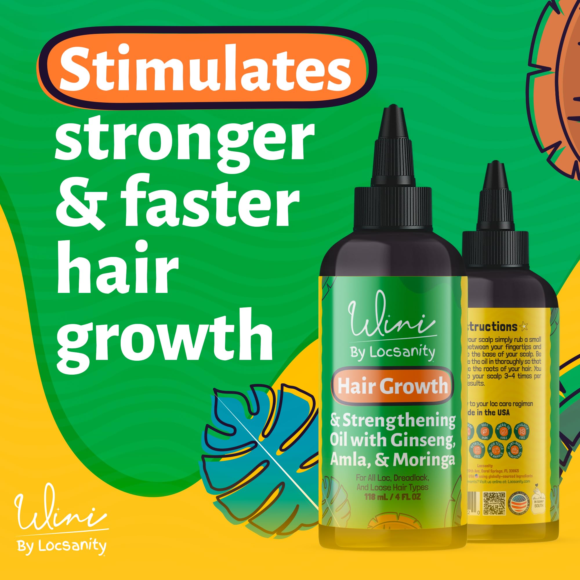 Wini by Locsanity Hair Oil for Locs & Loose Hair – 4 oz