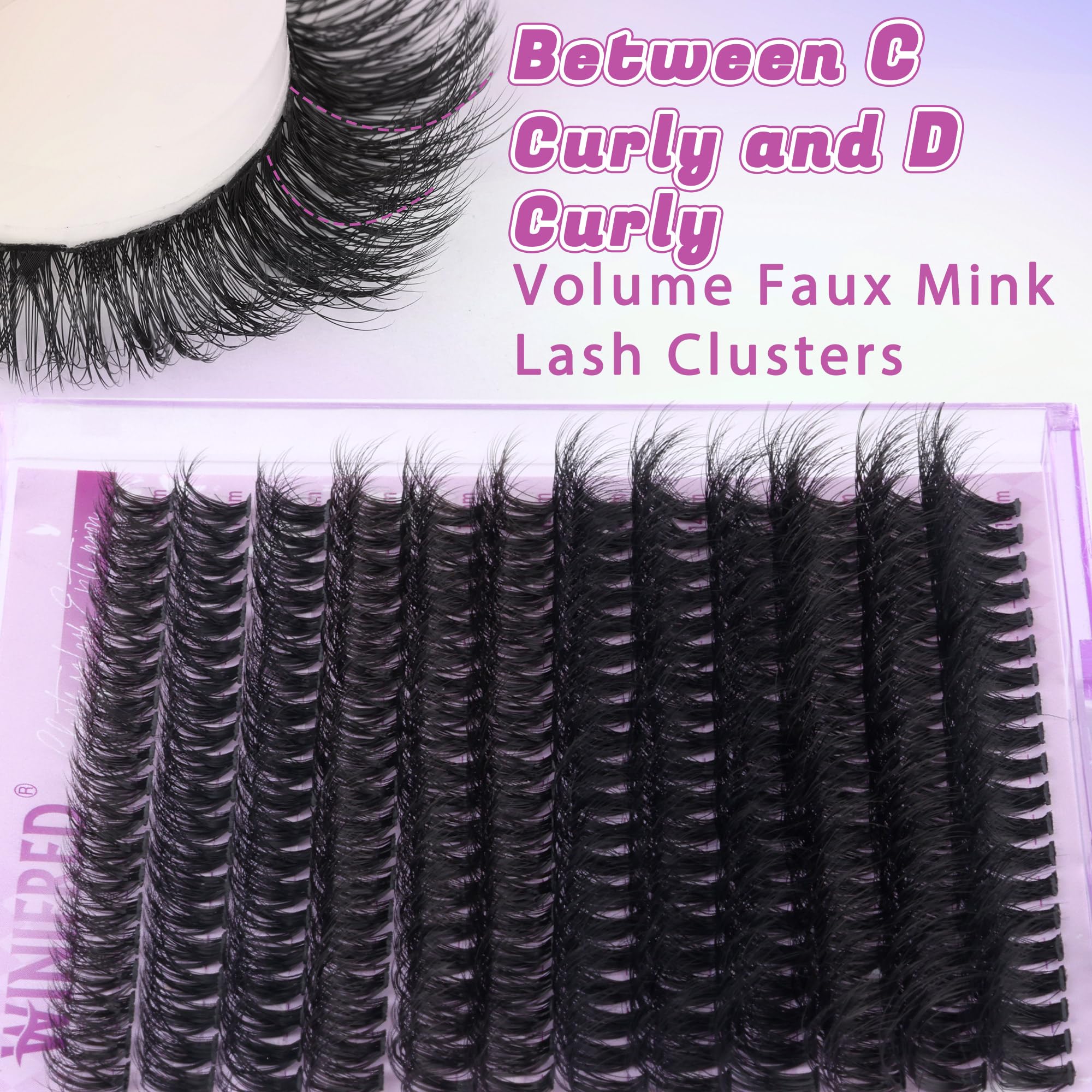 Winifred Lash Extension Kit – 50D Clusters 10–16mm with Bond & Seal
