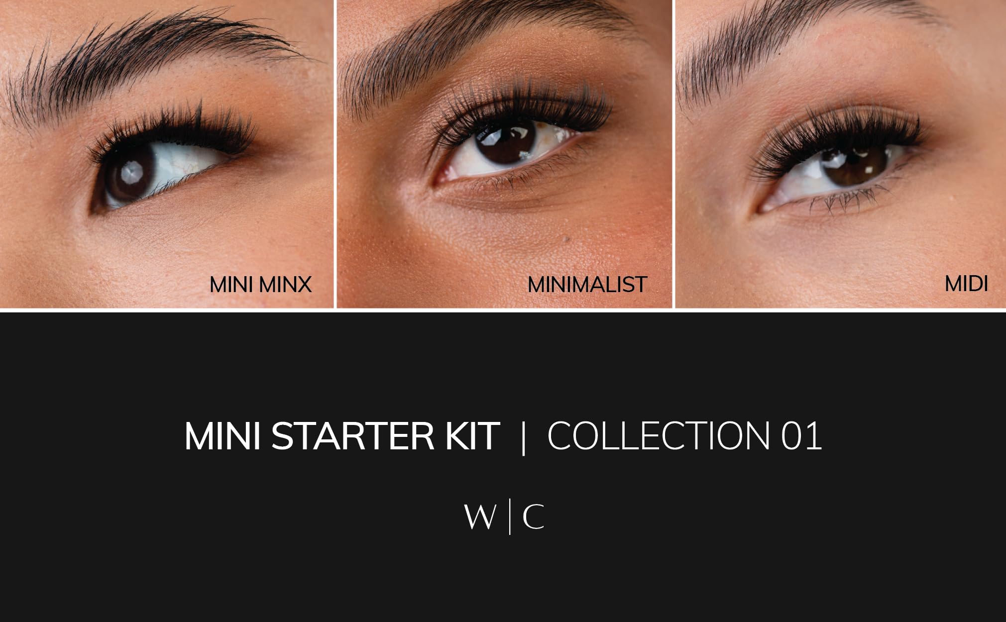 WinkClique Mini Starter Kit – DIY Lash Kit with 3 Natural Styles
