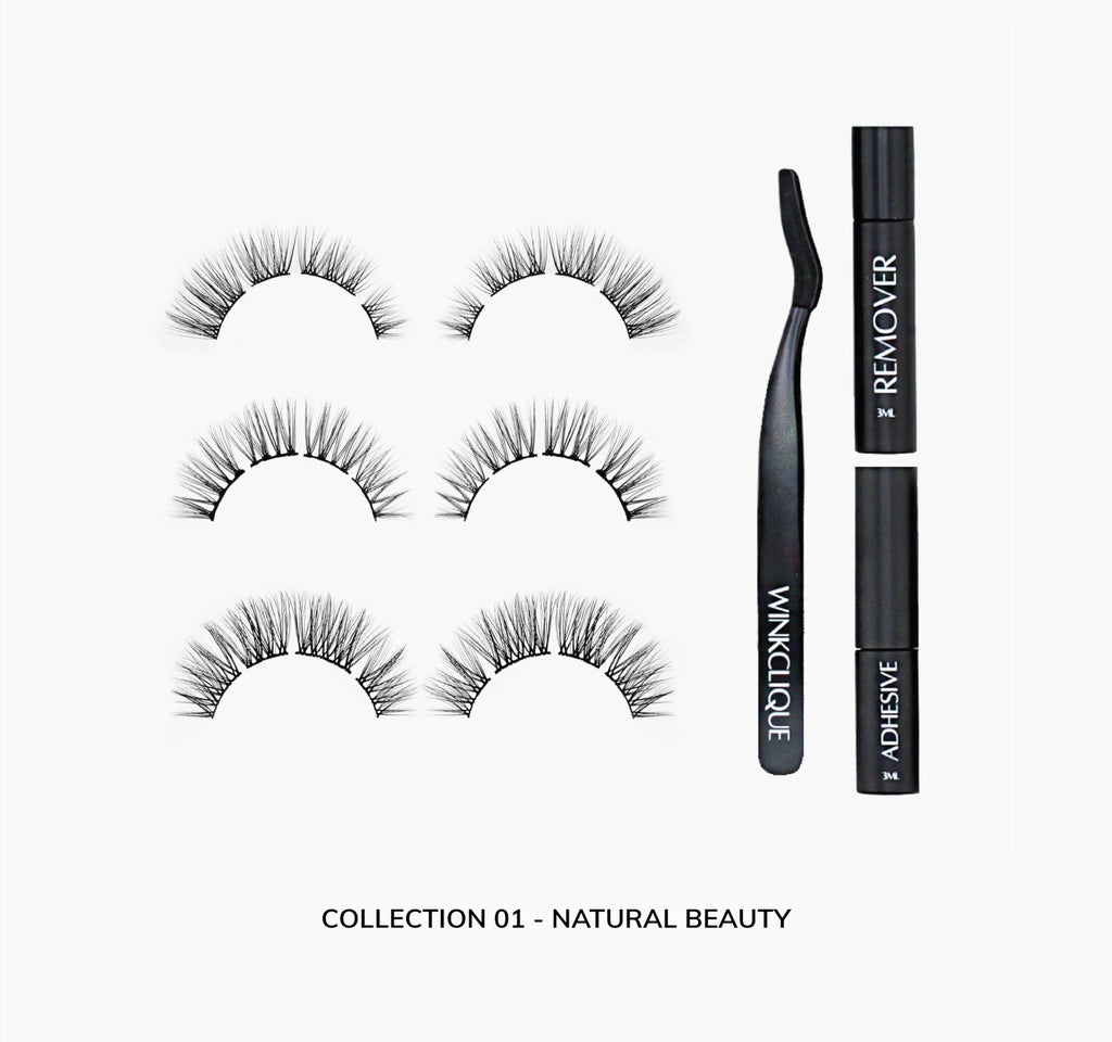 WinkClique Mini Starter Kit – DIY Lash Kit with 3 Natural Styles