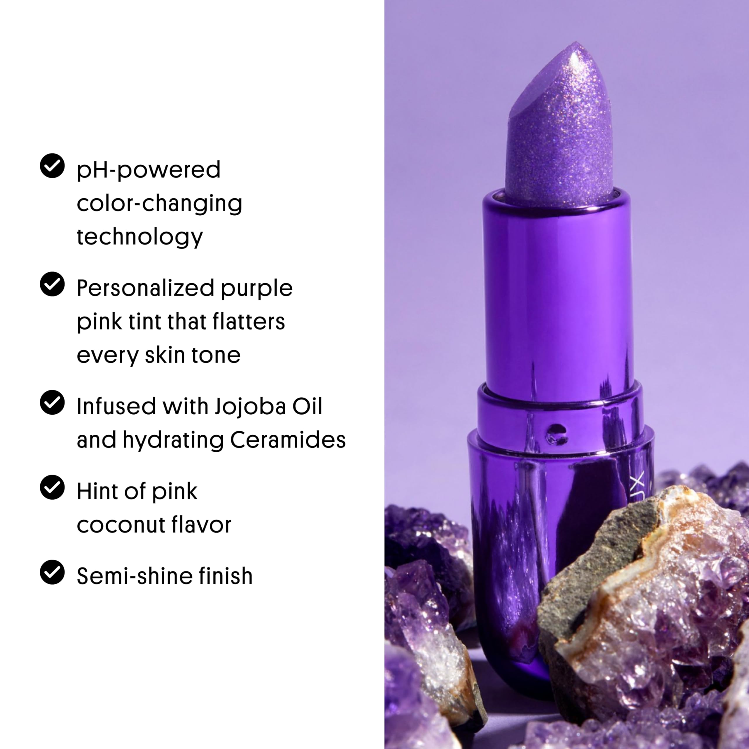 Winky Lux Amethyst Glimmer Balm – Color-Changing Lip Tint with Hydration
