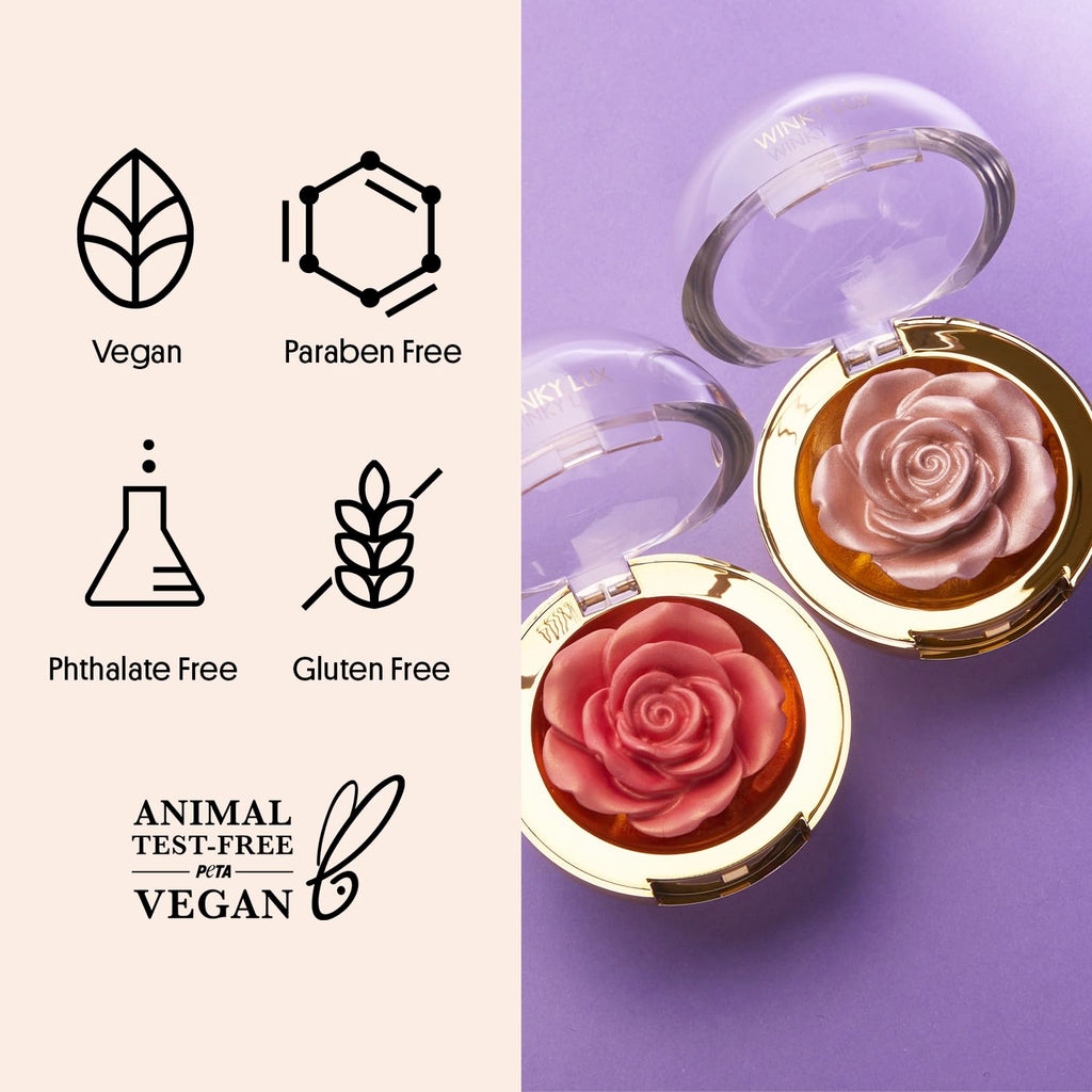 Winky Lux Cheeky Rose Cream Highlighter – Weightless Cream Glow with Vitamin E