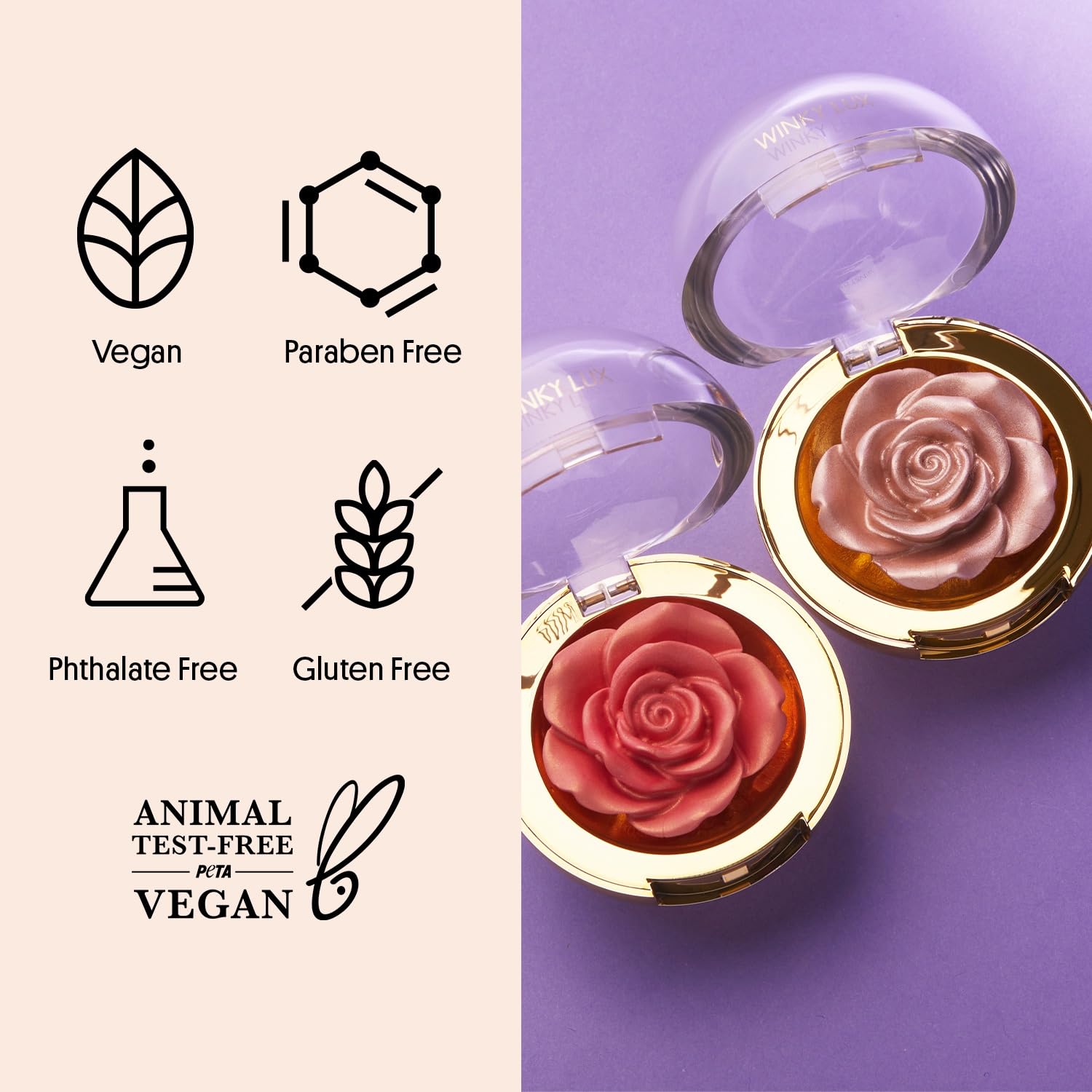 Winky Lux Cheeky Rose Cream Highlighter – Weightless Cream Glow with Vitamin E