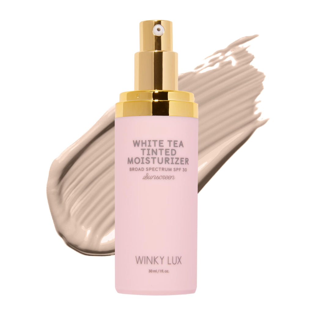 Winky Lux White Tea Tinted Moisturizer SPF 30 – Buildable Coverage, Lightweight Facial Sunscreen (Fair)