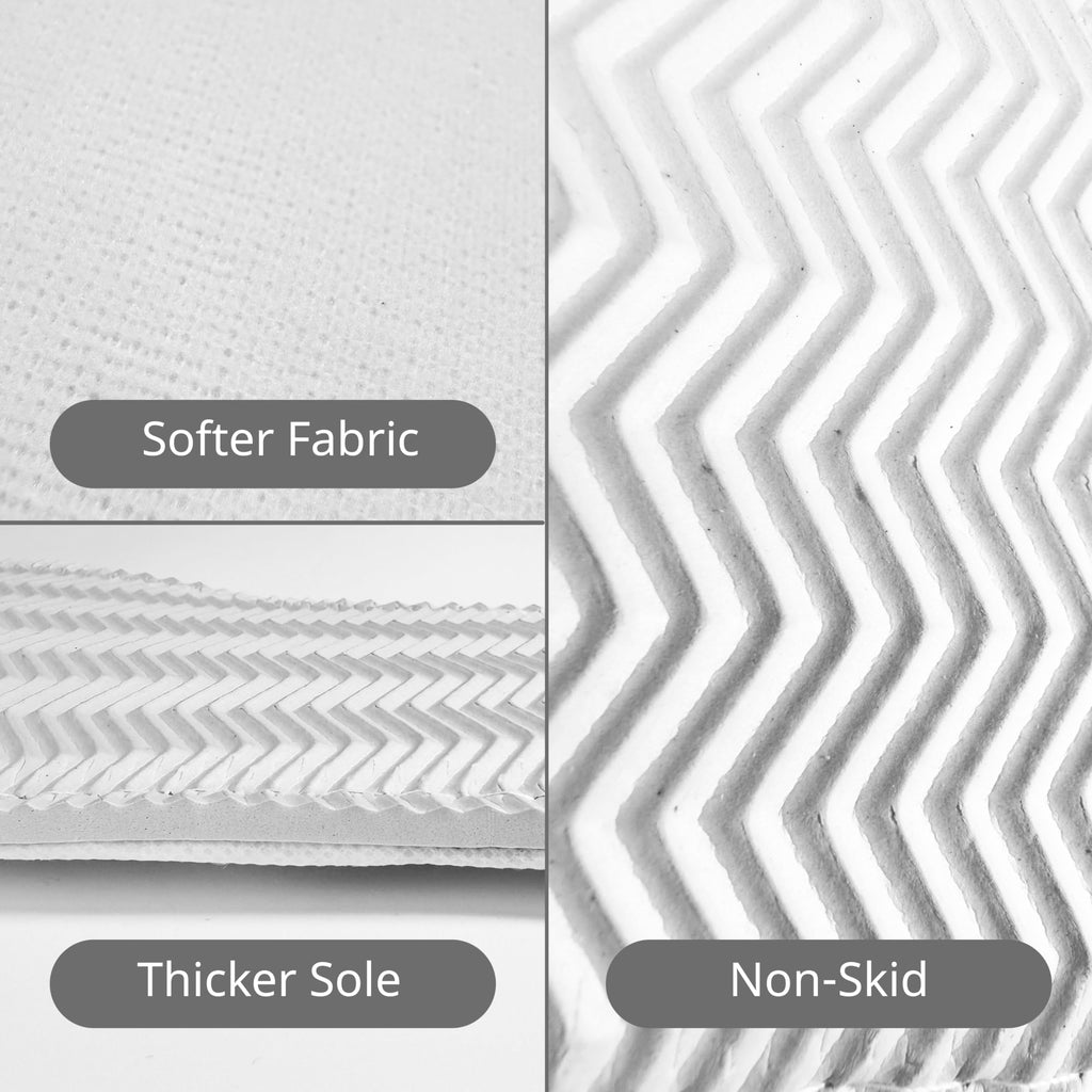Winterlace Hotel Spa Slippers 48 Pairs Bulk, Disposable, Non-Slip, Unisex (White)