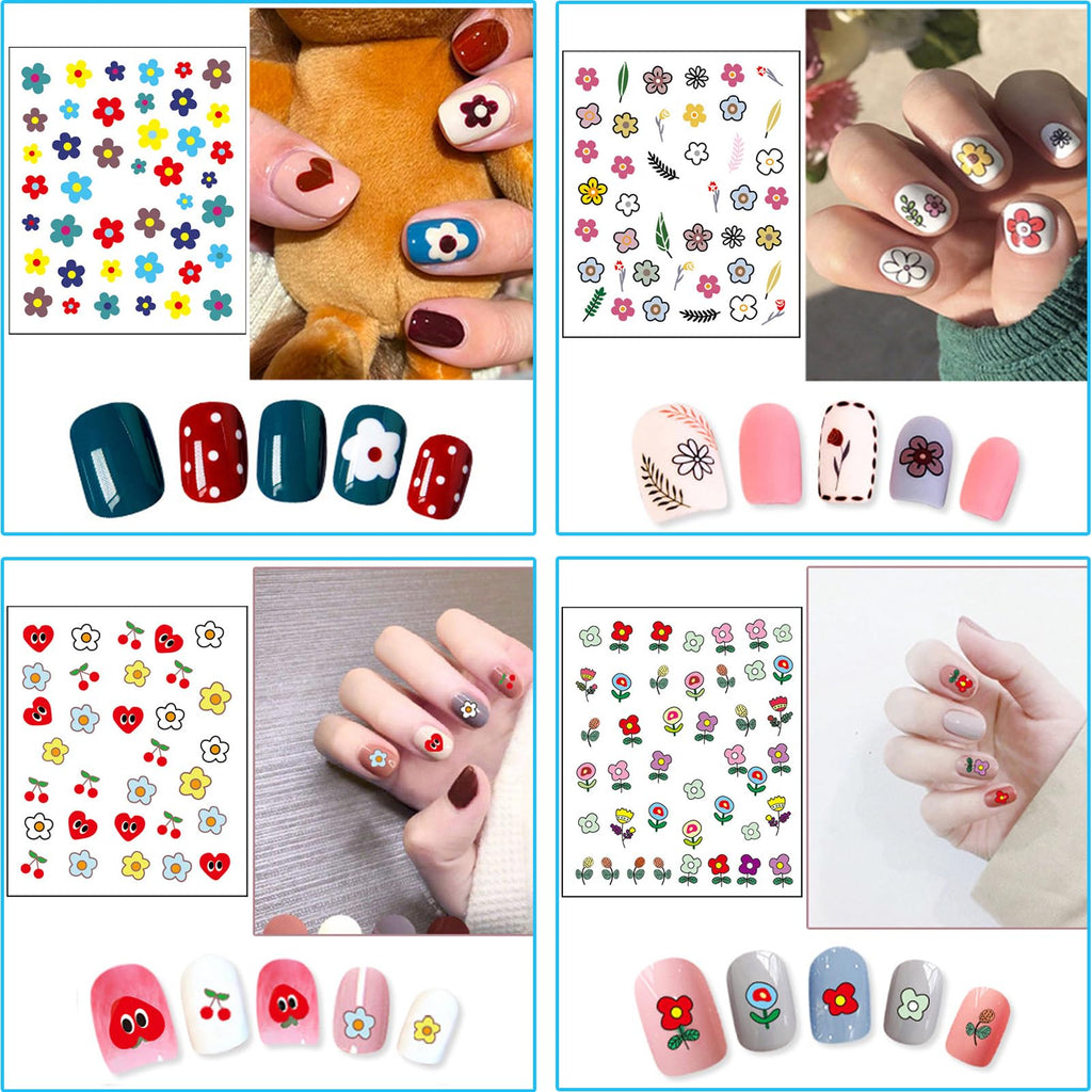 Winthrop 24 Sheets Nail Stickers – 3D Nail Art for Women & Kids