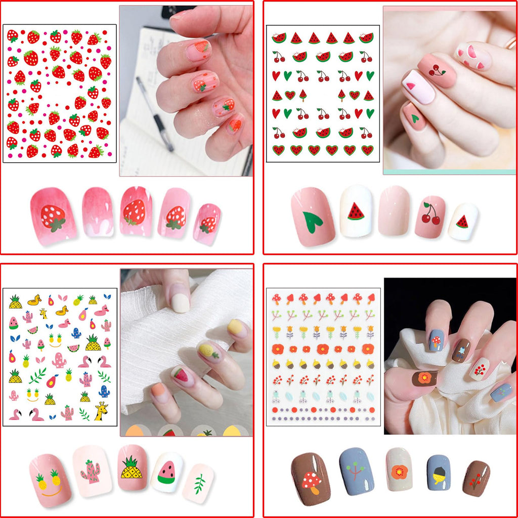 Winthrop 24 Sheets Nail Stickers – 3D Nail Art for Women & Kids