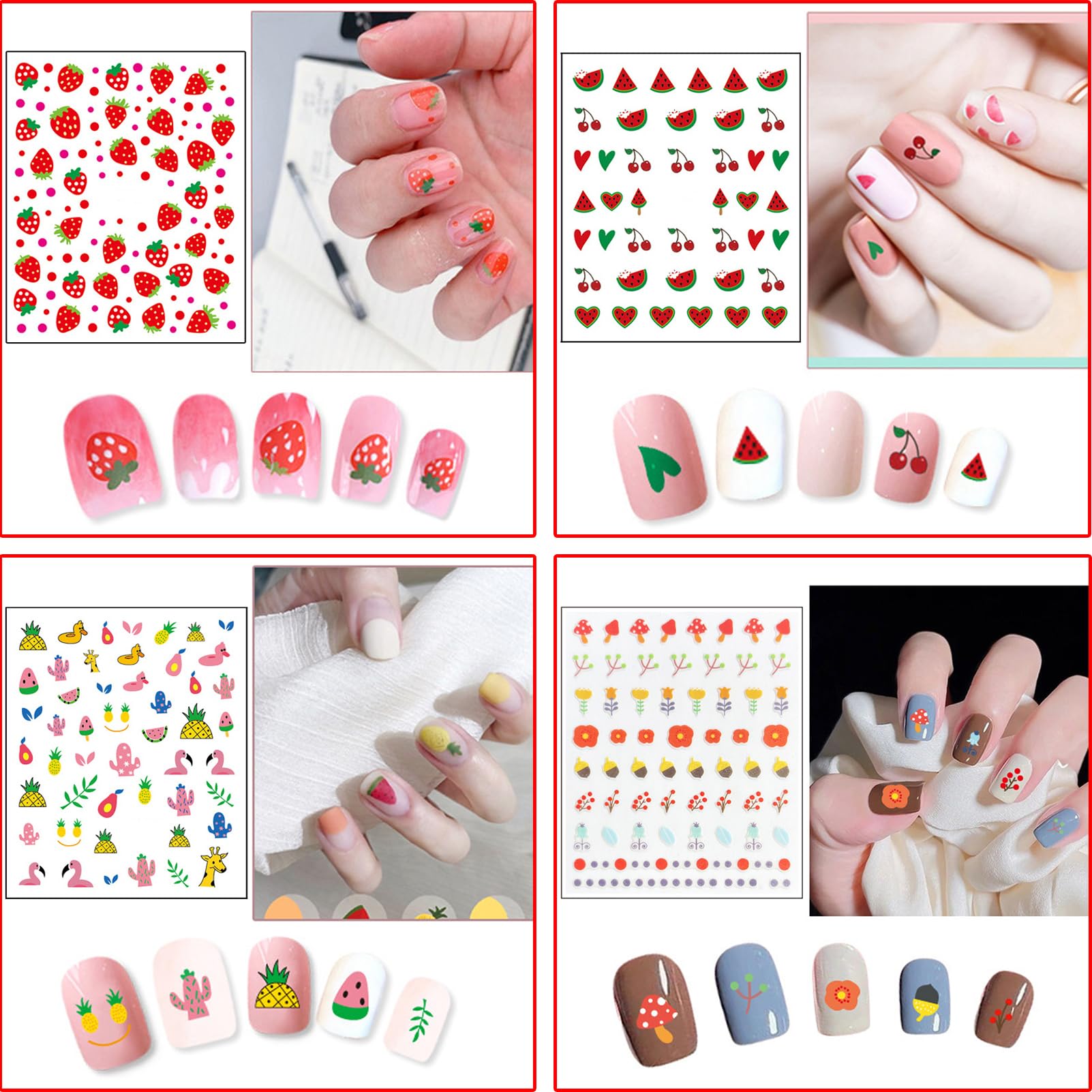 Winthrop 24 Sheets Nail Stickers – 3D Nail Art for Women & Kids