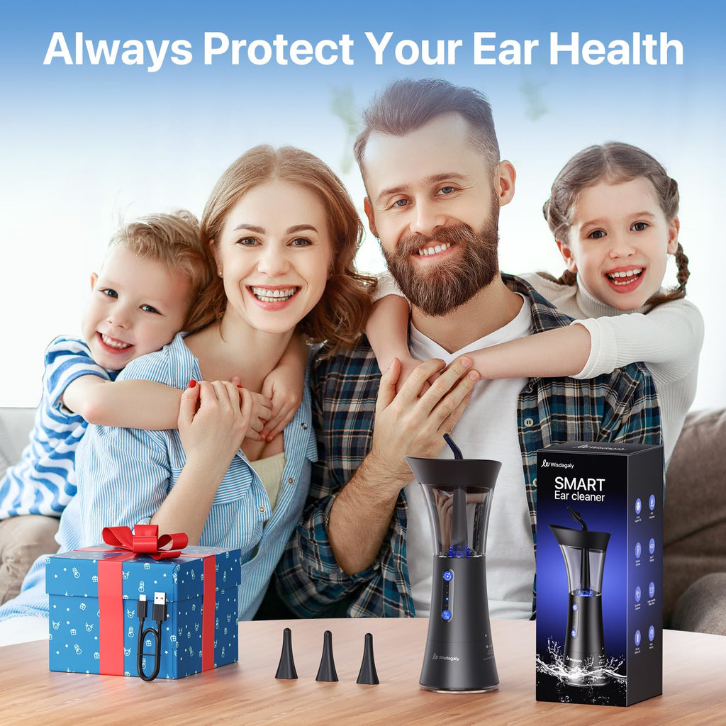 Wisdagaly Ear Cleaner – Upgraded Dual Water Tank, 4 Modes, USB-C