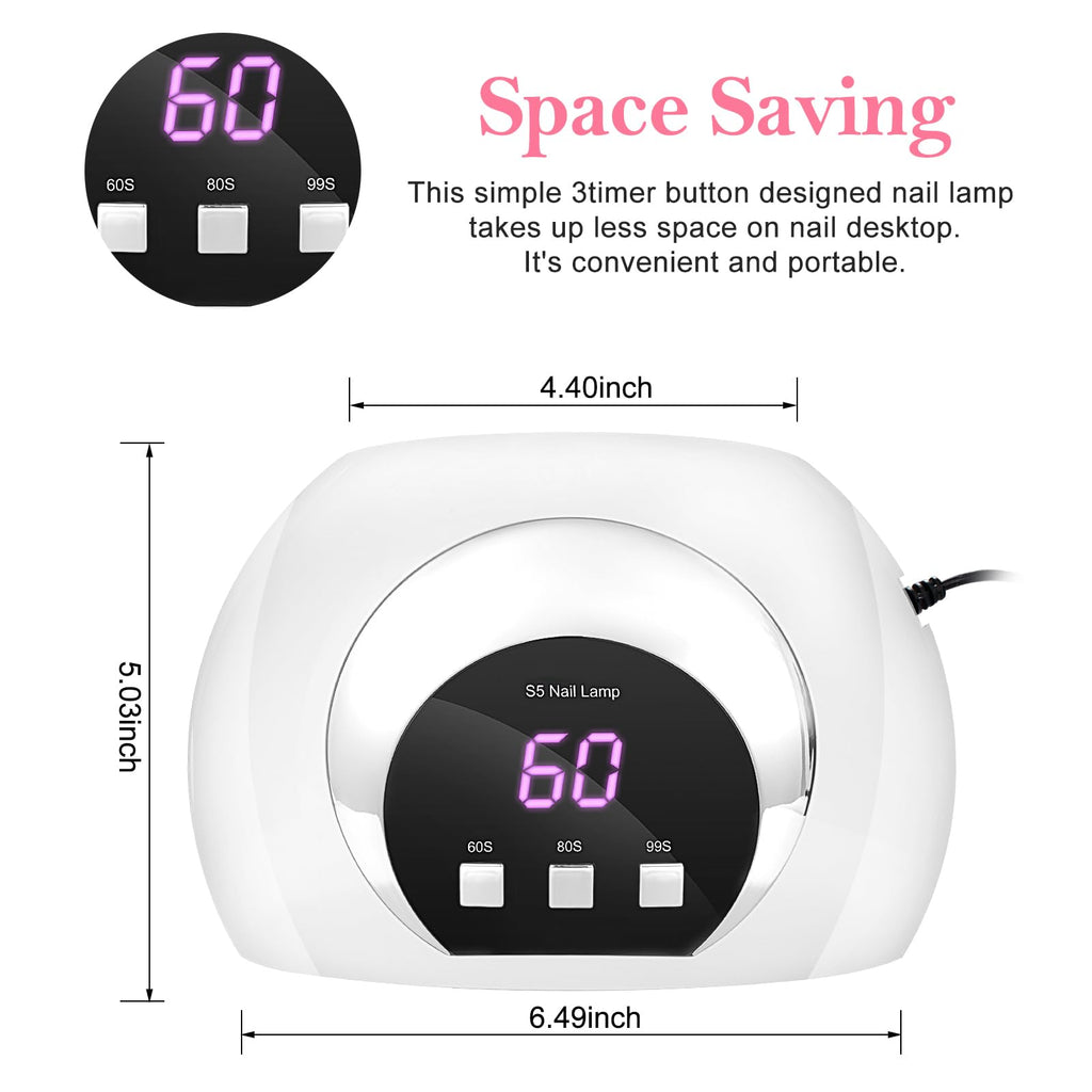 Wisdompark UV LED Nail Lamp 54W – Auto Sensor & 3 Timers