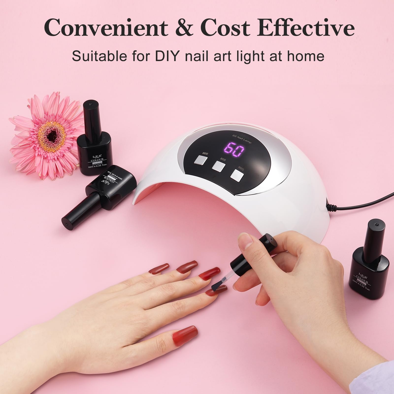 Wisdompark UV LED Nail Lamp 54W – Auto Sensor & 3 Timers