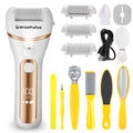 WisePulse Electric Foot Callus Remover – 9 in 1 Pedicure Kit (Yellow)