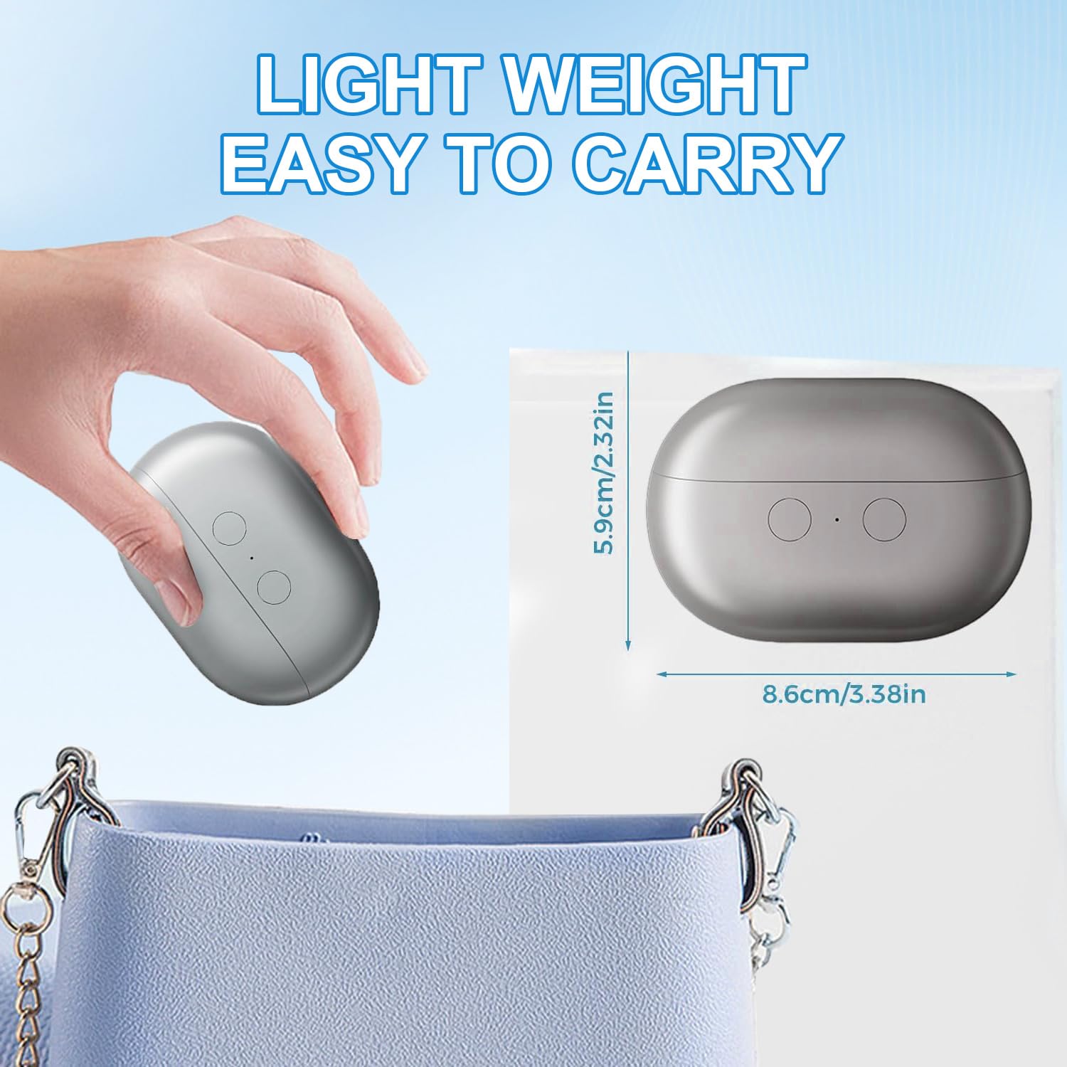 witpiny Easy Clip Nail Clippers – 3-in-1 Automatic Trimmer with LED Light, USB-C Rechargeable (White)