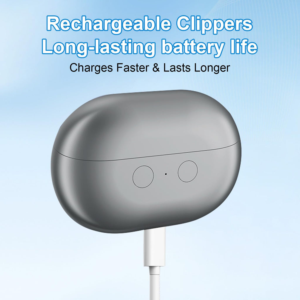 witpiny Easy Clip Nail Clippers – 3-in-1 Automatic Trimmer with LED Light, USB-C Rechargeable (White)