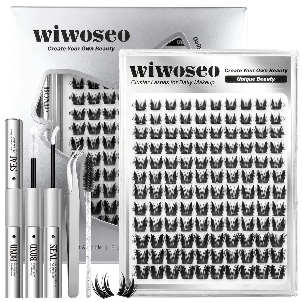 wiwoseo Bunny Lash Clusters Kit – Manga Lashes with Spikes for a Salon Look