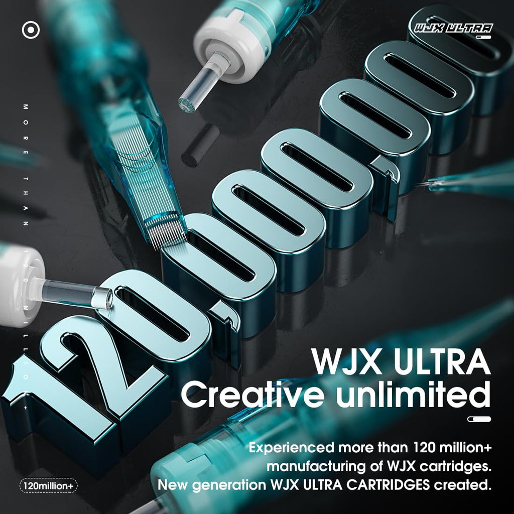 WJX Wjx Ultra Tattoo Needle Cartridge 1015RM – 20Pcs Round Magnum Bugpin for All Rotary & Pen Machines