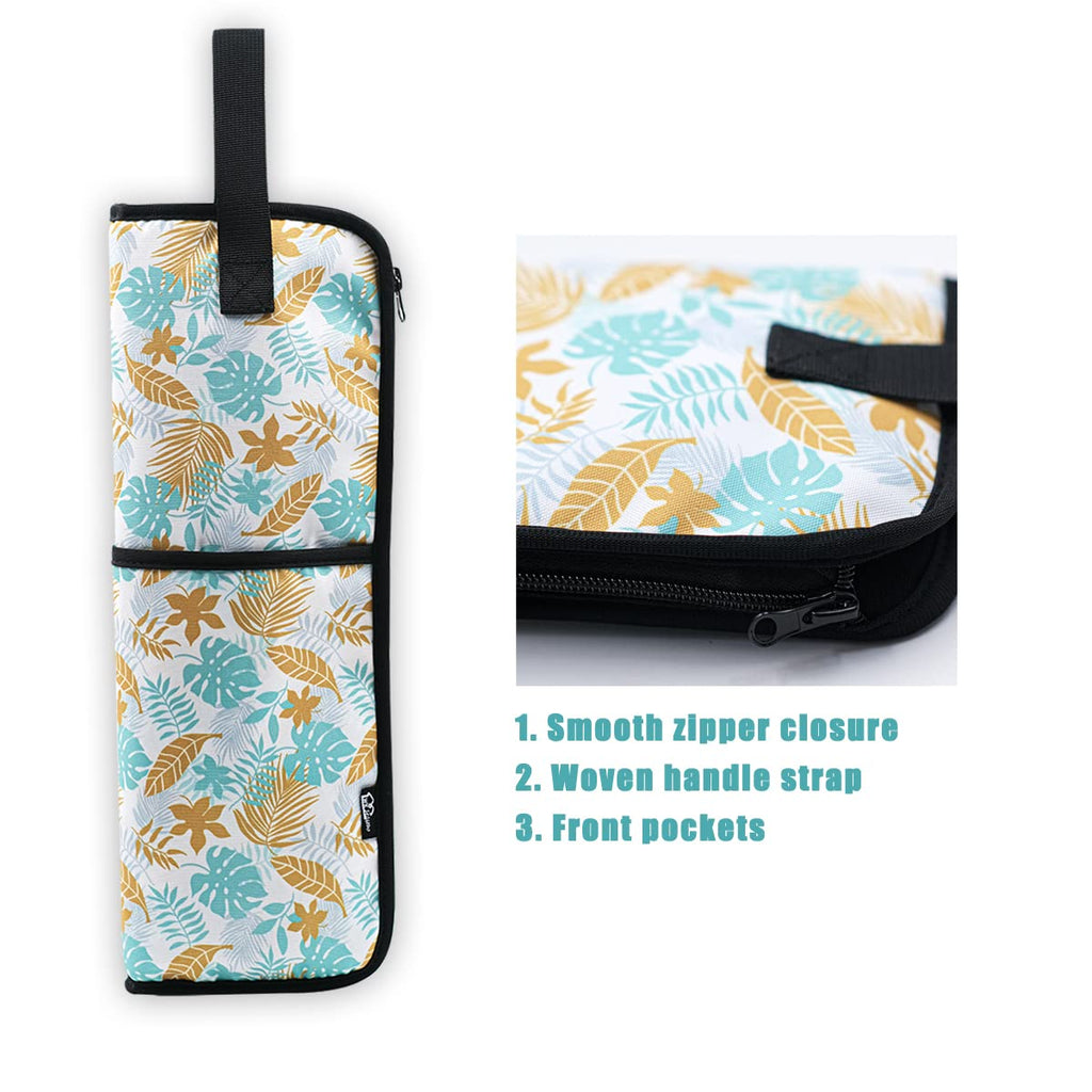 WK IEASON Hair Flat Iron Case Holder – Heat-Resistant Canvas Bag for Hair Tools