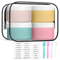 WLEAD BPA Free Silicone Cream Jars - 2oz TSA Travel Containers, Leak-Proof with Lid