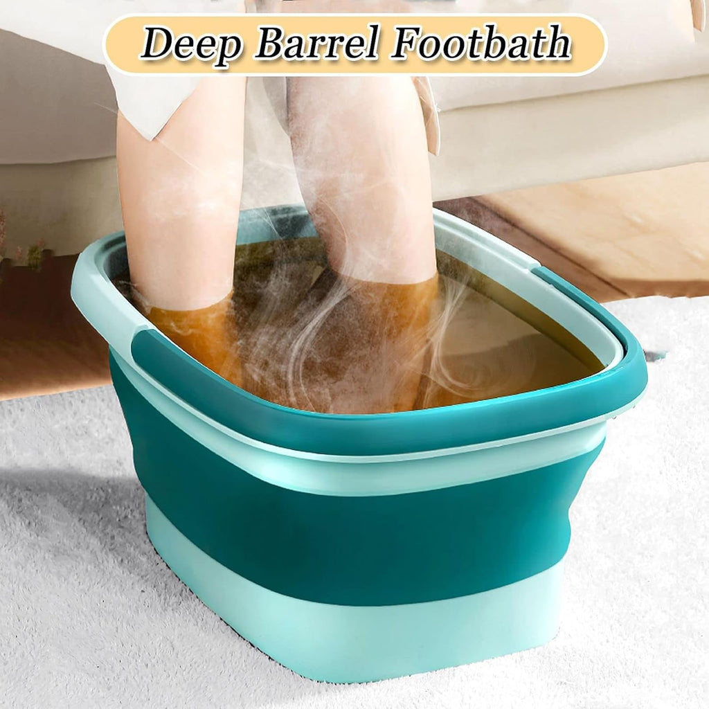 WMHYLYH Collapsible Foot Spa Massager – Foldable 15L Foot Bath with 120 Massage Points