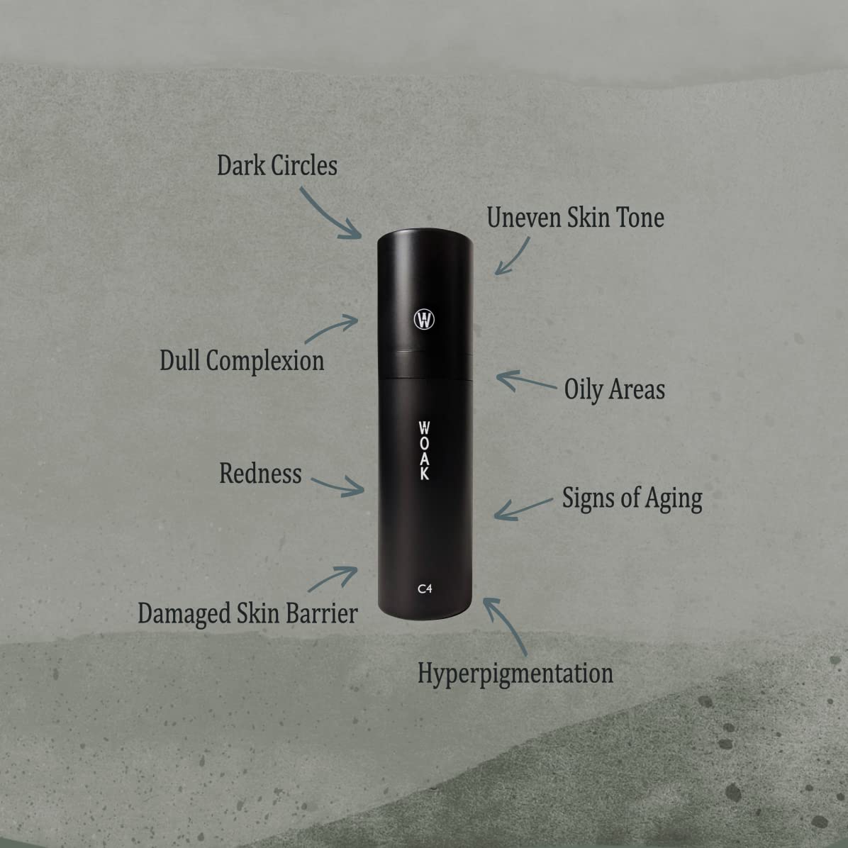 WOAK C4 Men’s Tinted Moisturizer – Color Correcting Hybrid Skincare (Tan)