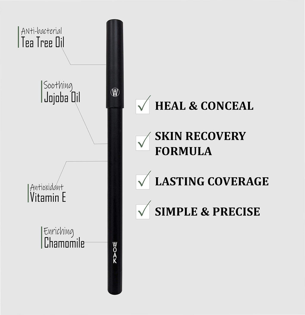 WOAK Stealth Fighter Pen – Concealer for Men (Light) | Hybrid Skincare