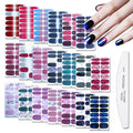 WOKOTO 20 Sheets Nail Polish Stickers Set – Gradient & Ombre Wraps + 1 File