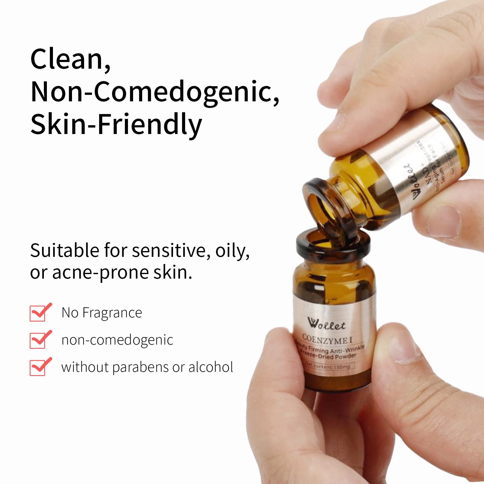 Wollet Anti Aging Peptide Serum – NAD+, Peptides & HA | Fragrance-Free