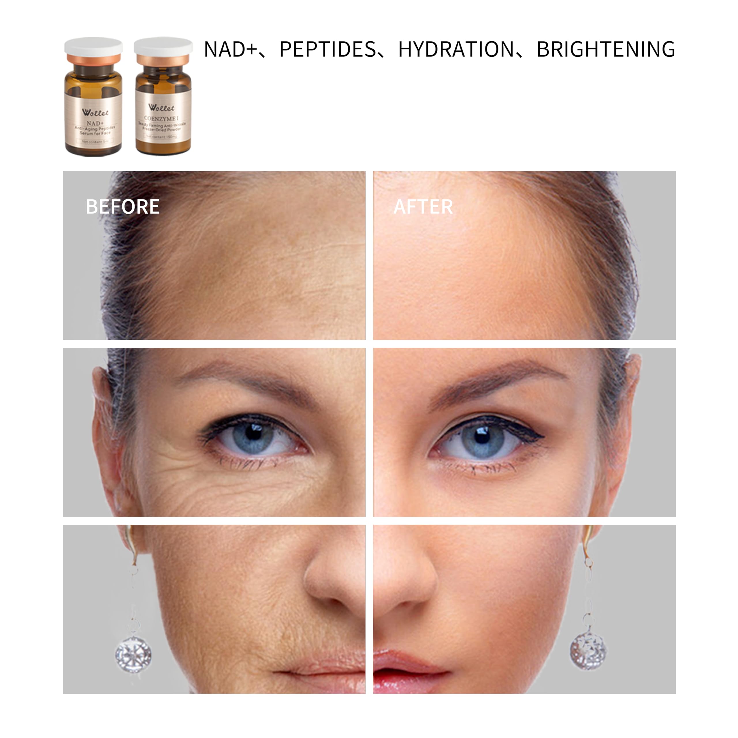 Wollet Anti Aging Peptide Serum – NAD+, Peptides & HA | Fragrance-Free
