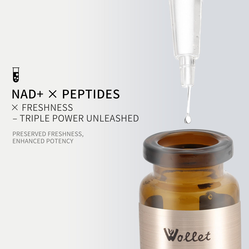 Wollet Anti Aging Peptide Serum – NAD+, Peptides & HA | Fragrance-Free