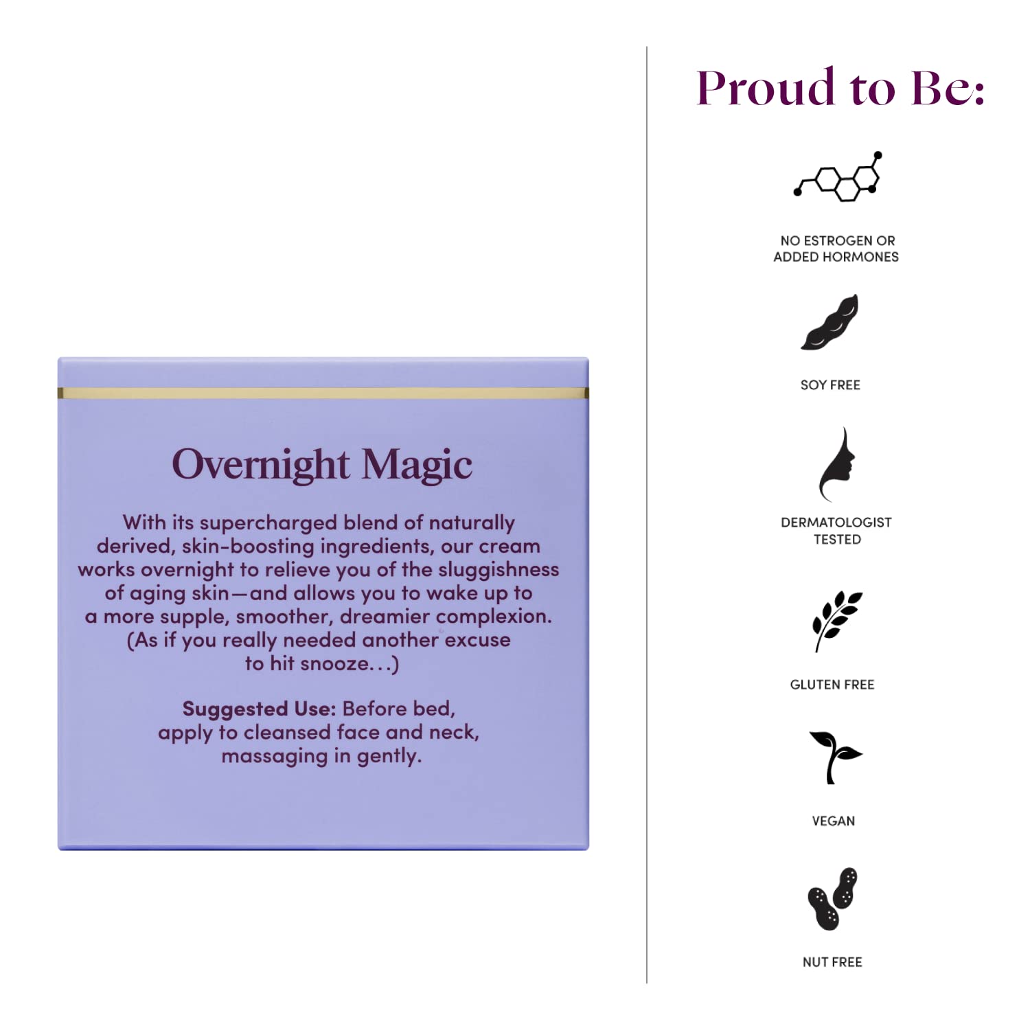 Womaness Overnight Magic Night & Day Cream – 1.7oz Hyaluronic Acid & Bakuchiol