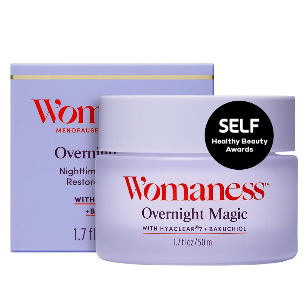 Womaness Overnight Magic Night & Day Cream – 1.7oz Hyaluronic Acid & Bakuchiol