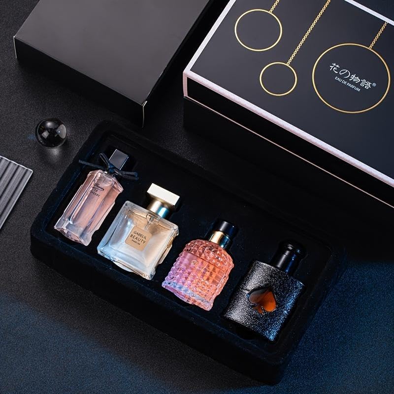 Women's Perfume Set – 4 Floral & Fruity Fragrances in Gift Box (105 ml total)