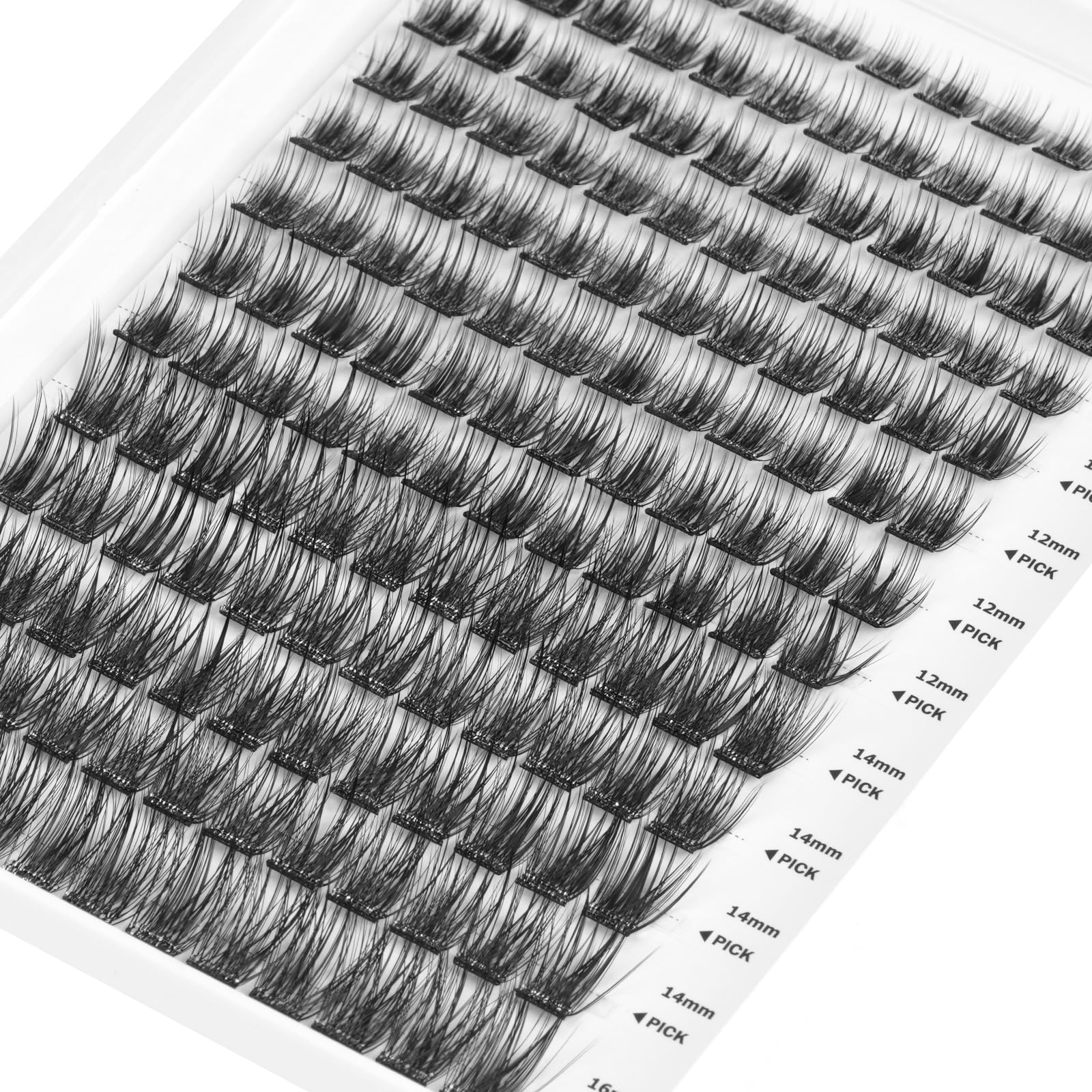 WONSIS Self Adhesive Eyelashes – 156-Cluster Mix, No Glue Needed, Invisible 2-Strip Tape