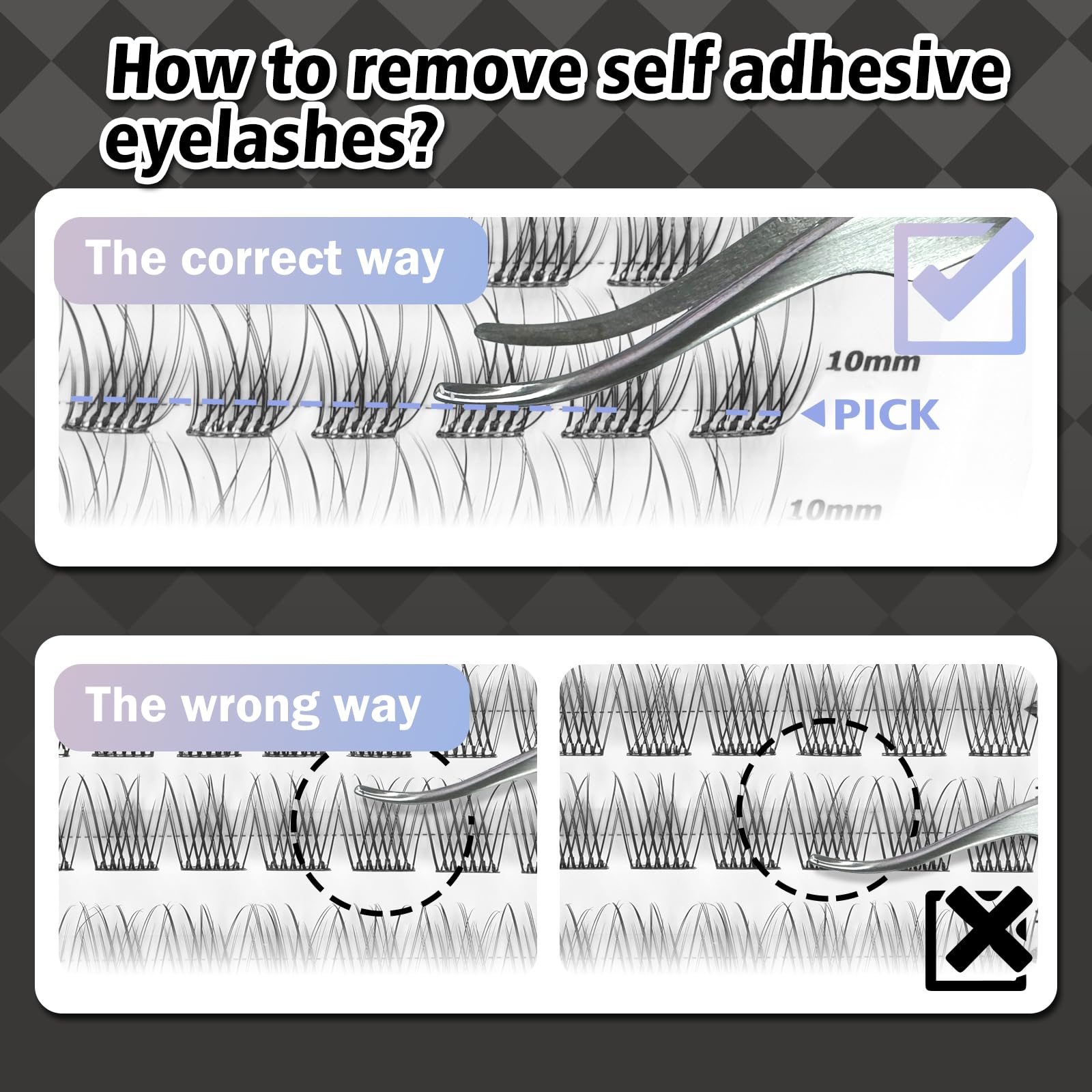 WONSIS Self-Adhesive Eyelashes – 156 Pcs, Glue-Free Clusters, No Glue Needed, Natural-Mixed