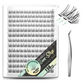 WONSIS Self-Adhesive Eyelashes – 156 Clusters, No Glue, Invisible Band