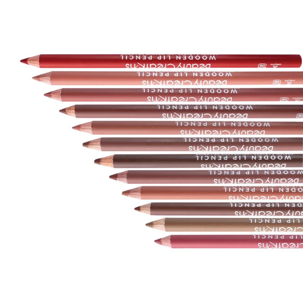 12-Color Wooden Lip Liner Set — High Pigment, Long-Wearing, Smudge-Resistant