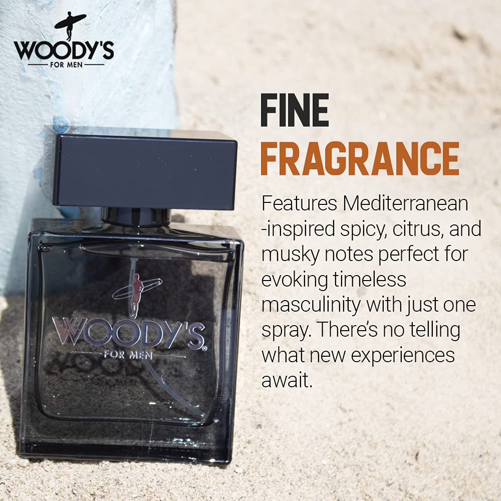 Woody's Cologne for Men – Fresh Citrus, Long-Lasting Fragrance, 3.4 fl oz