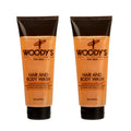 Woodys 2-in-1 Hair & Body Wash for Men - Sulfate-Free Cleanser for Deep Cleansing & Hydration (10 oz) - 2 Pack