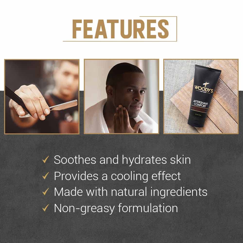 Woody's After Shave Balm for Men — Soothing, Hydrating, Non-Greasy (5 oz)