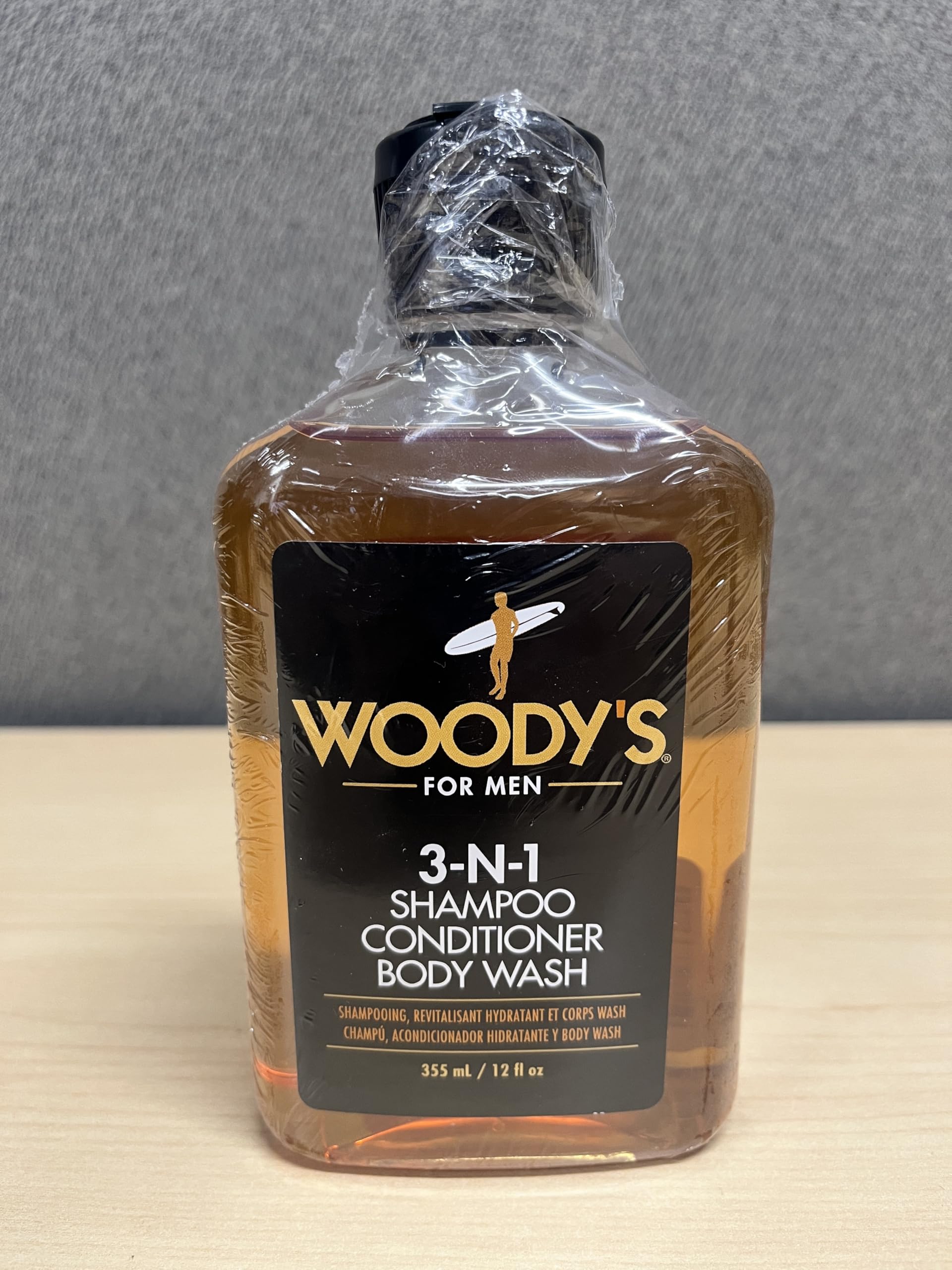 Woody's 3-in-1 Shampoo, Conditioner & Body Wash for Men – Travel-Size 12 oz