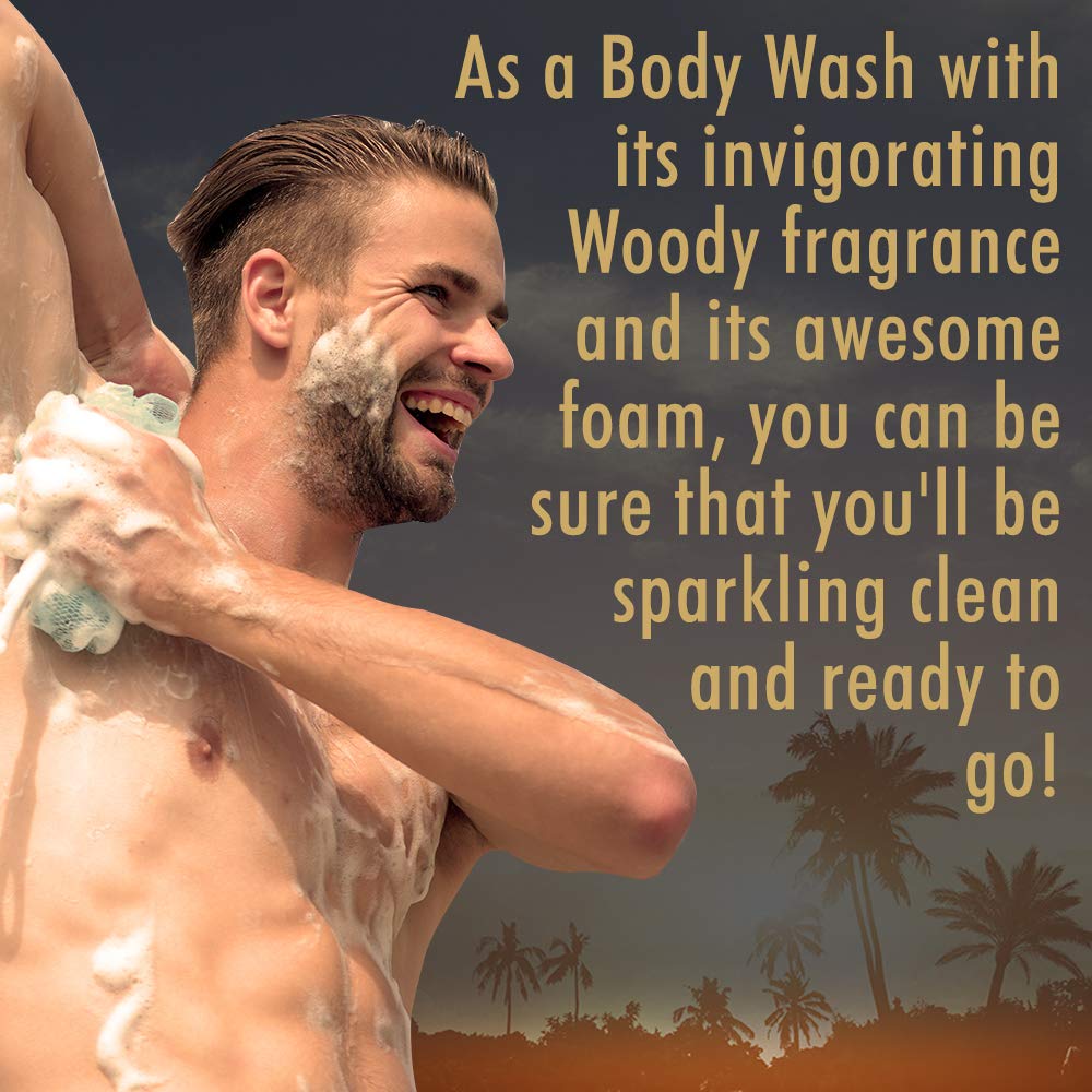 Woodys 2-in-1 Hair & Body Wash for Men - Sulfate-Free Cleanser for Deep Cleansing & Hydration (10 oz) - 2 Pack
