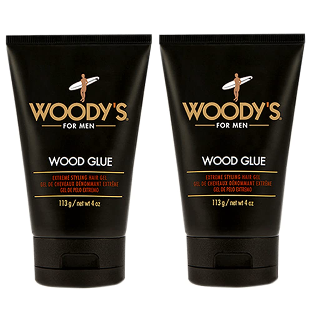 Woody's Hair Gel for Men – Extreme Hold, No Flake, Quick-Dry, 2-Pack
