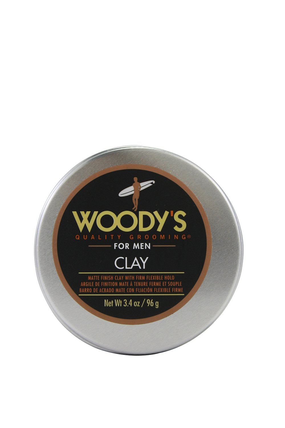 Woodys Grooming Hair Styling Clay 3.4 oz — Matte Finish, Natural Hold