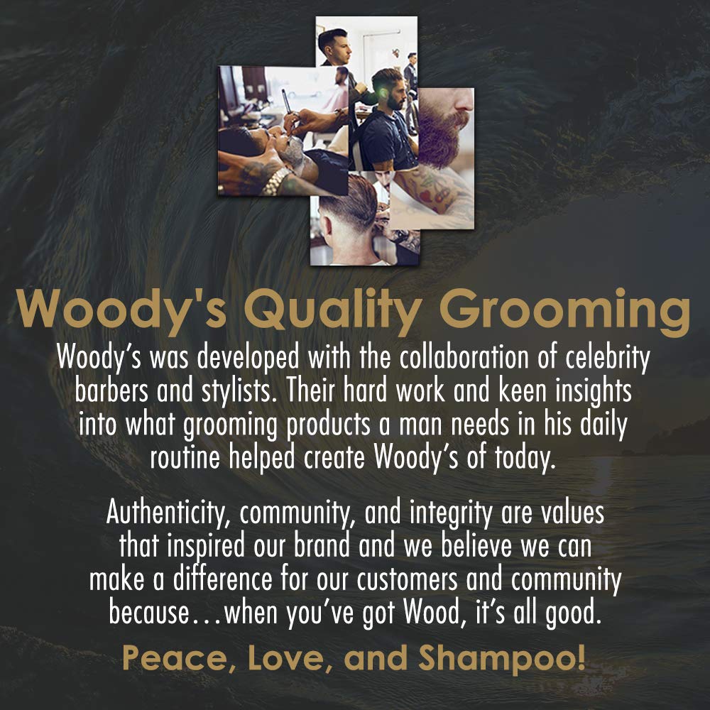 Woodys 2-in-1 Hair & Body Wash for Men - Sulfate-Free Cleanser for Deep Cleansing & Hydration (10 oz) - 2 Pack