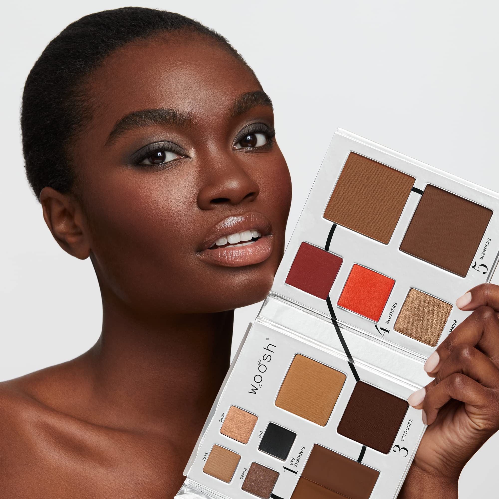 Woosh Fold Out Face Palette – All-In-One Travel Makeup Kit (#5 Deep)
