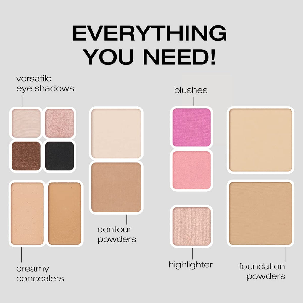 Woosh Beauty Fold-Out Face Palette – Travel All-in-One Makeup Kit (#2 Medium Light)