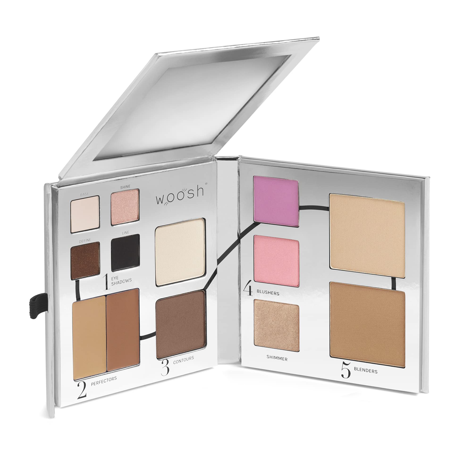Woosh Beauty Fold Out Face Palette #3 Medium – All-in-One Travel Makeup Kit